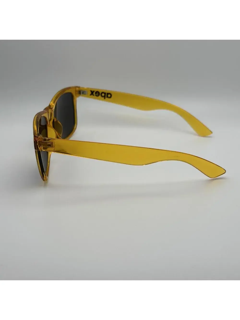 Apex Yellow Transparent Frame Sunglasses with Blue Lenses